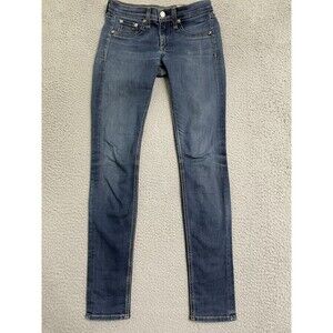 Rag & Bone Skinny Jeans Bedford Blue Denim Womens 25 Mid Rise Stretch Regular